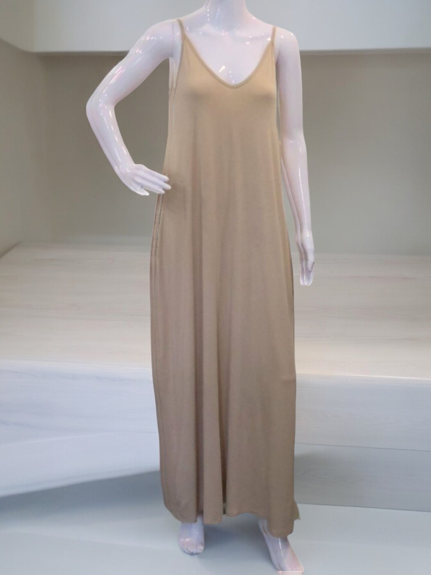 KAZ Natural Jersey Long Dress