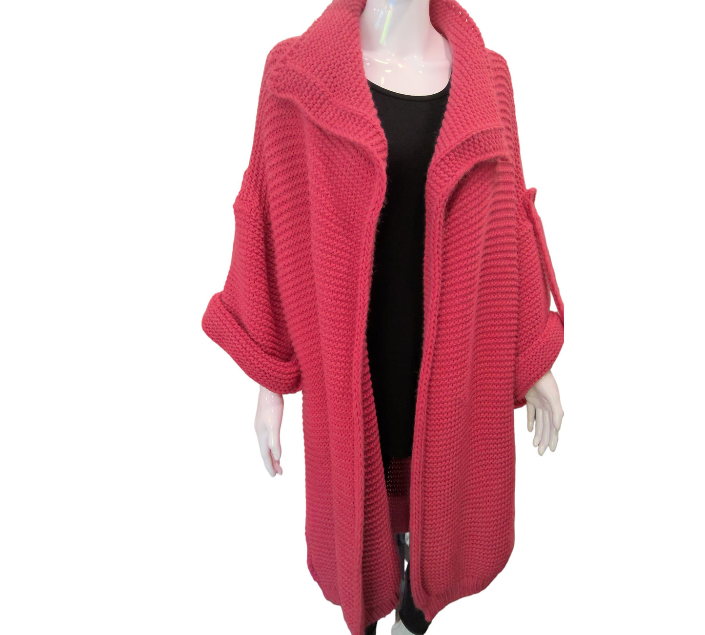 EDEN Bright Pink Chunky Cardigan