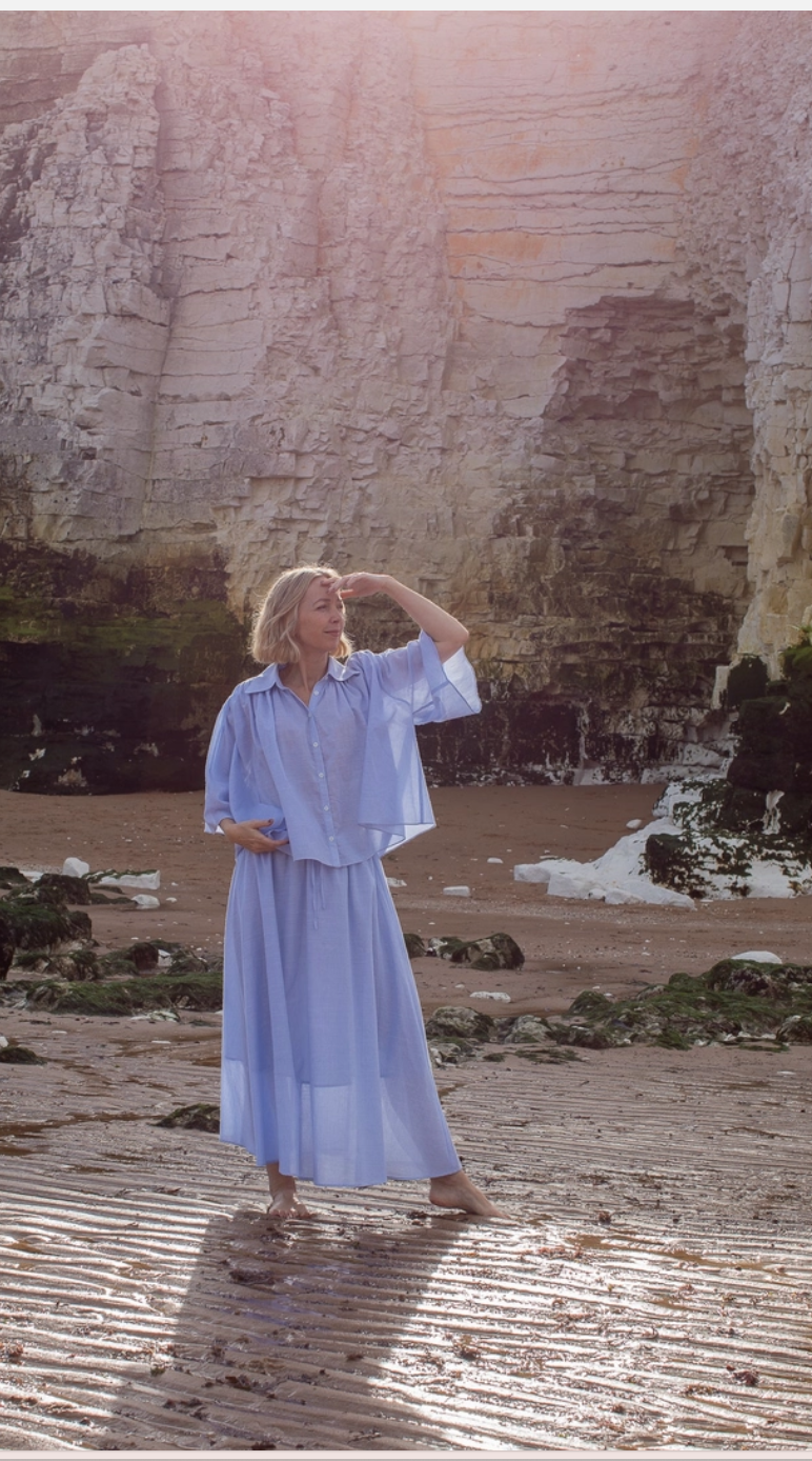 CHALK Stacey Blue Stripe Blouse / Shirt