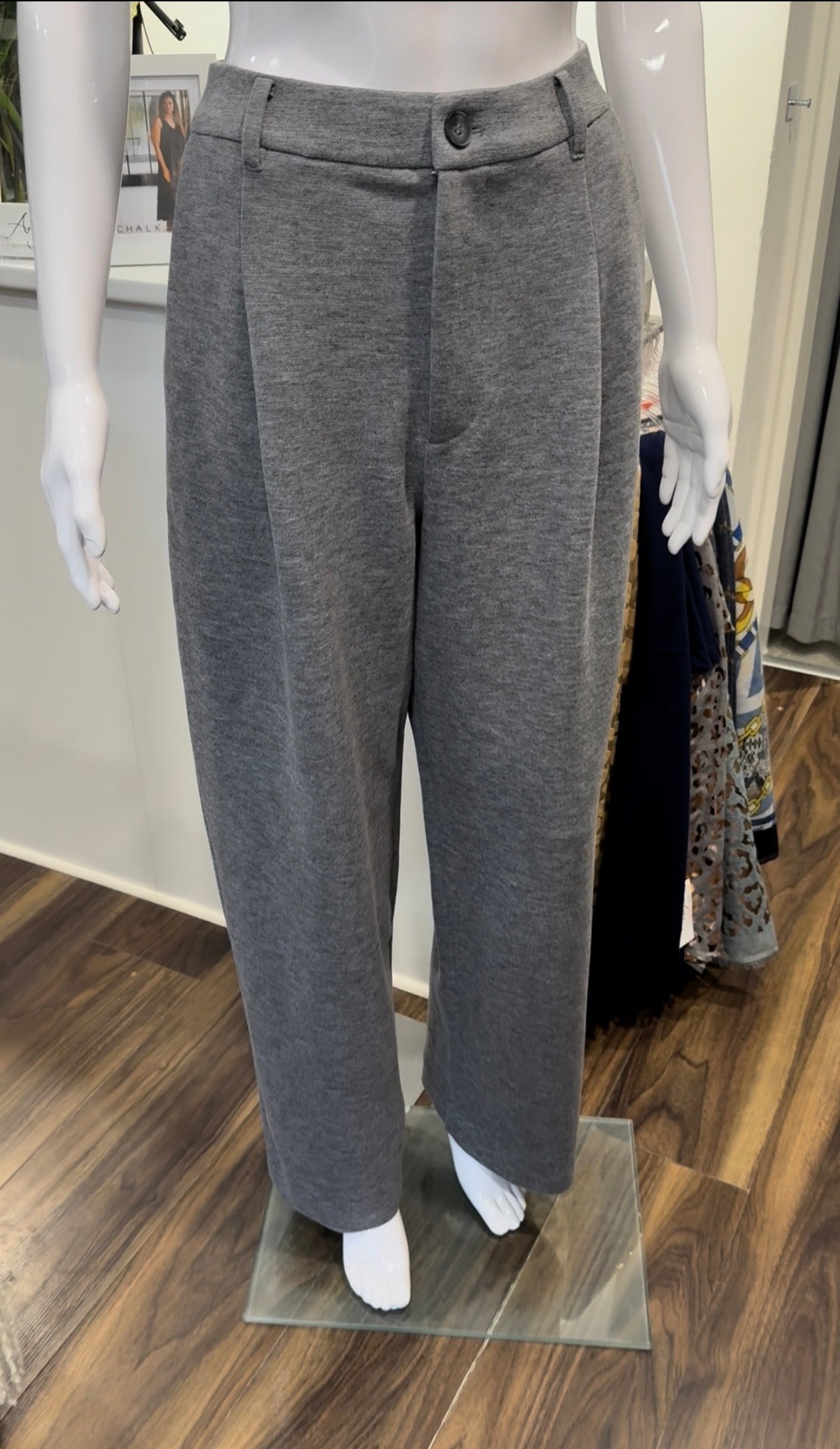 Chalk Regan Marl Beige Trousers