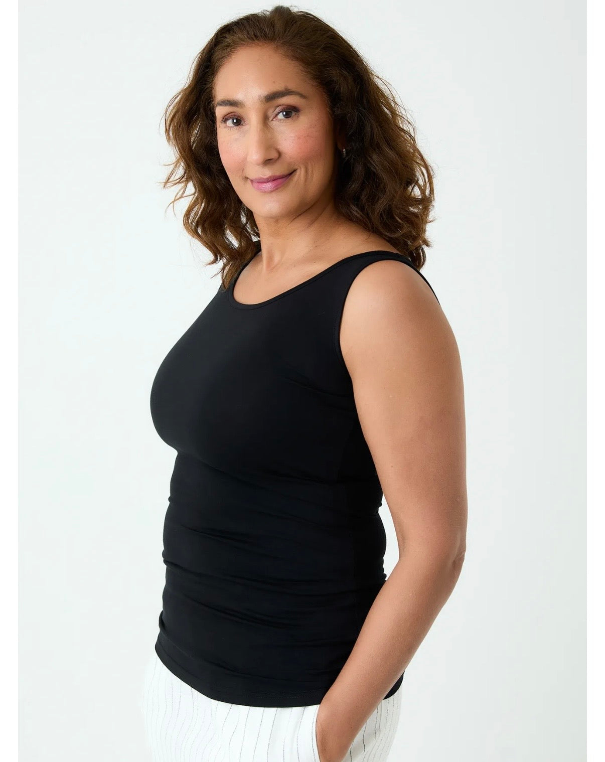 Classic Bamboo Khaki Vest Top, by Dreams
