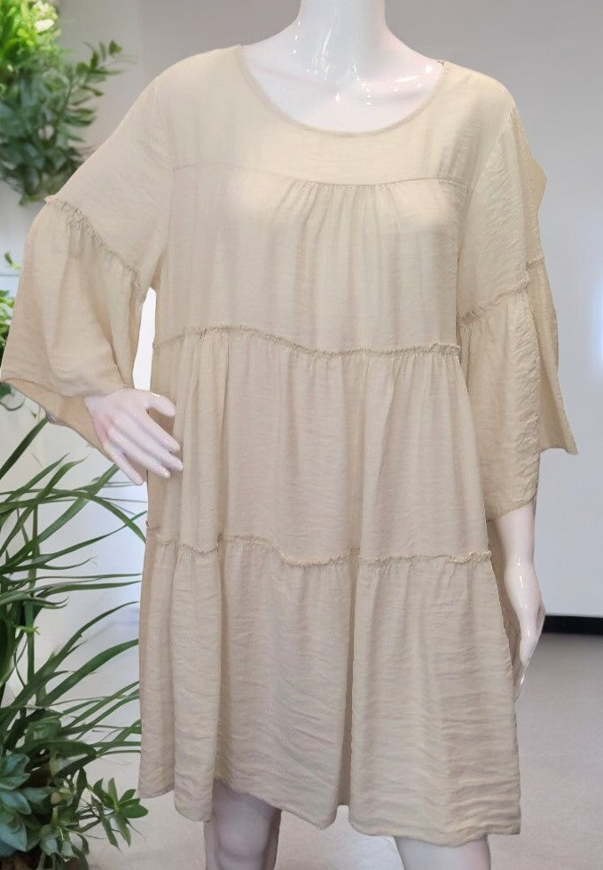 MADDY Cream Tiered Dress/ Tunic