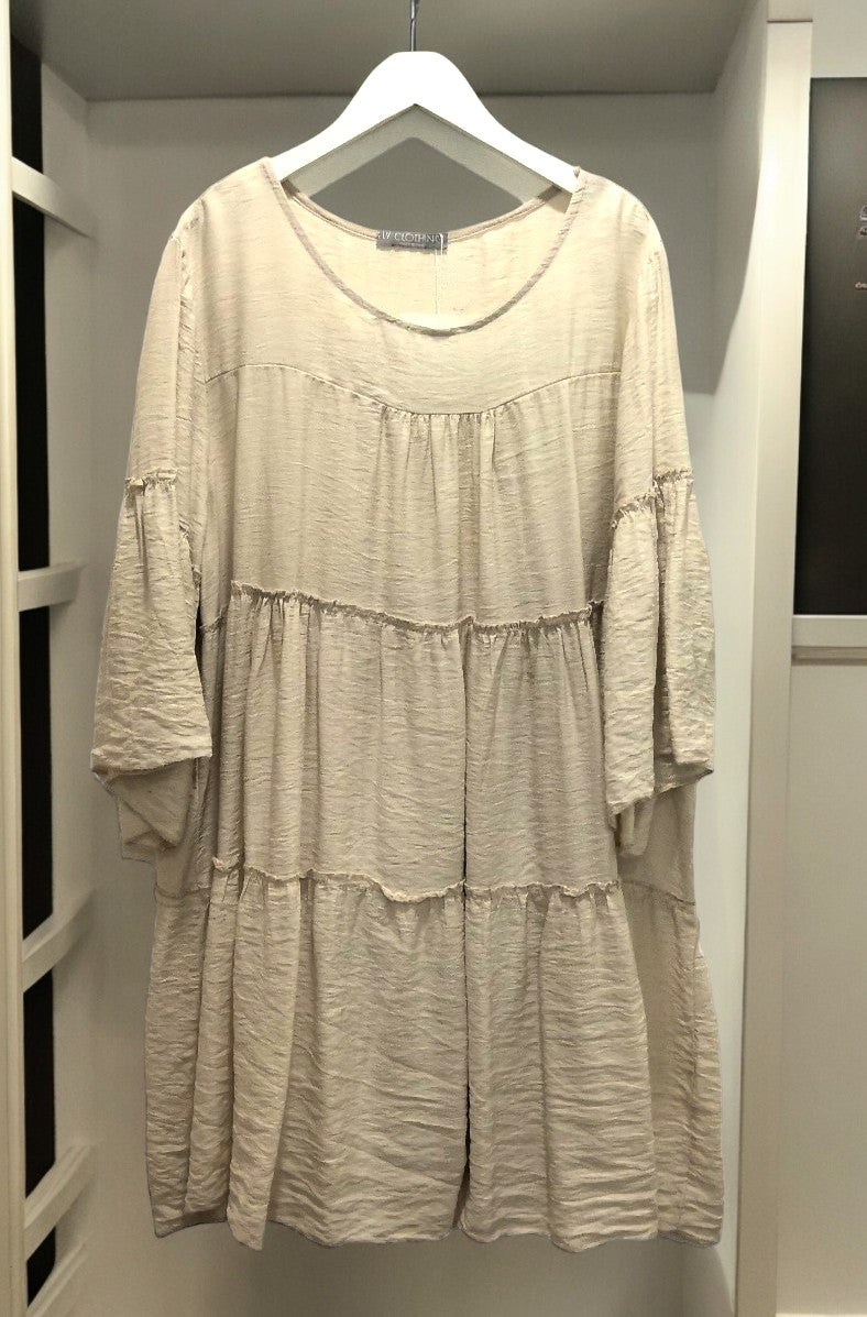 MADDY Cream Tiered Dress/ Tunic