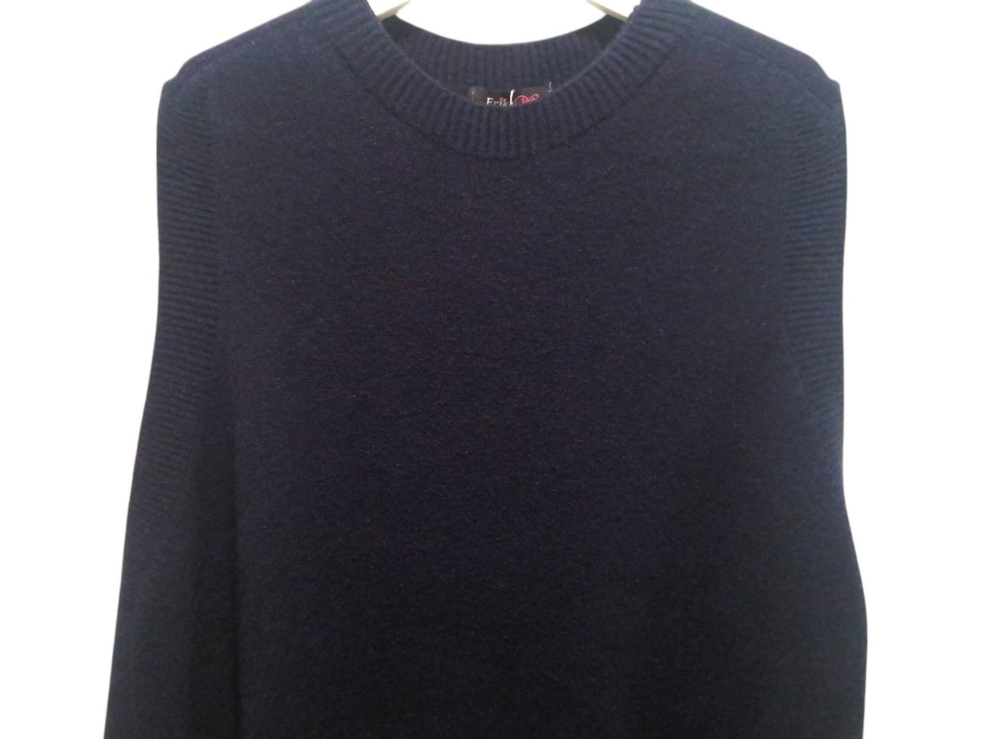 GEMMA Navy Longline Crew Neck Knitted Tank Top