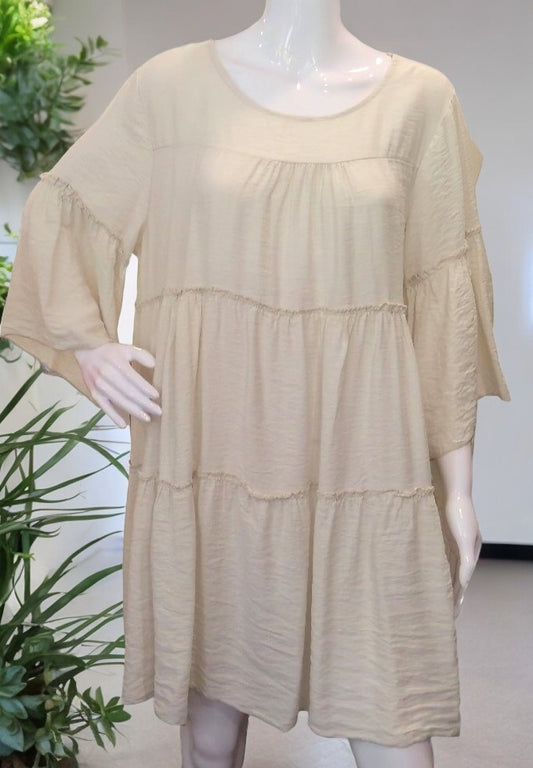 MADDY Cream Tiered Dress/ Tunic