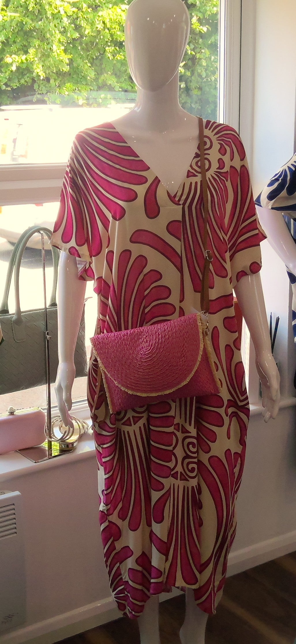 Pink Abstract Print Dress