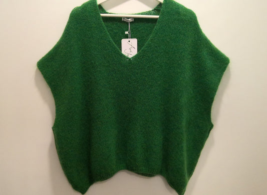 ELLA Apple Green Mohair Mix Tanktop