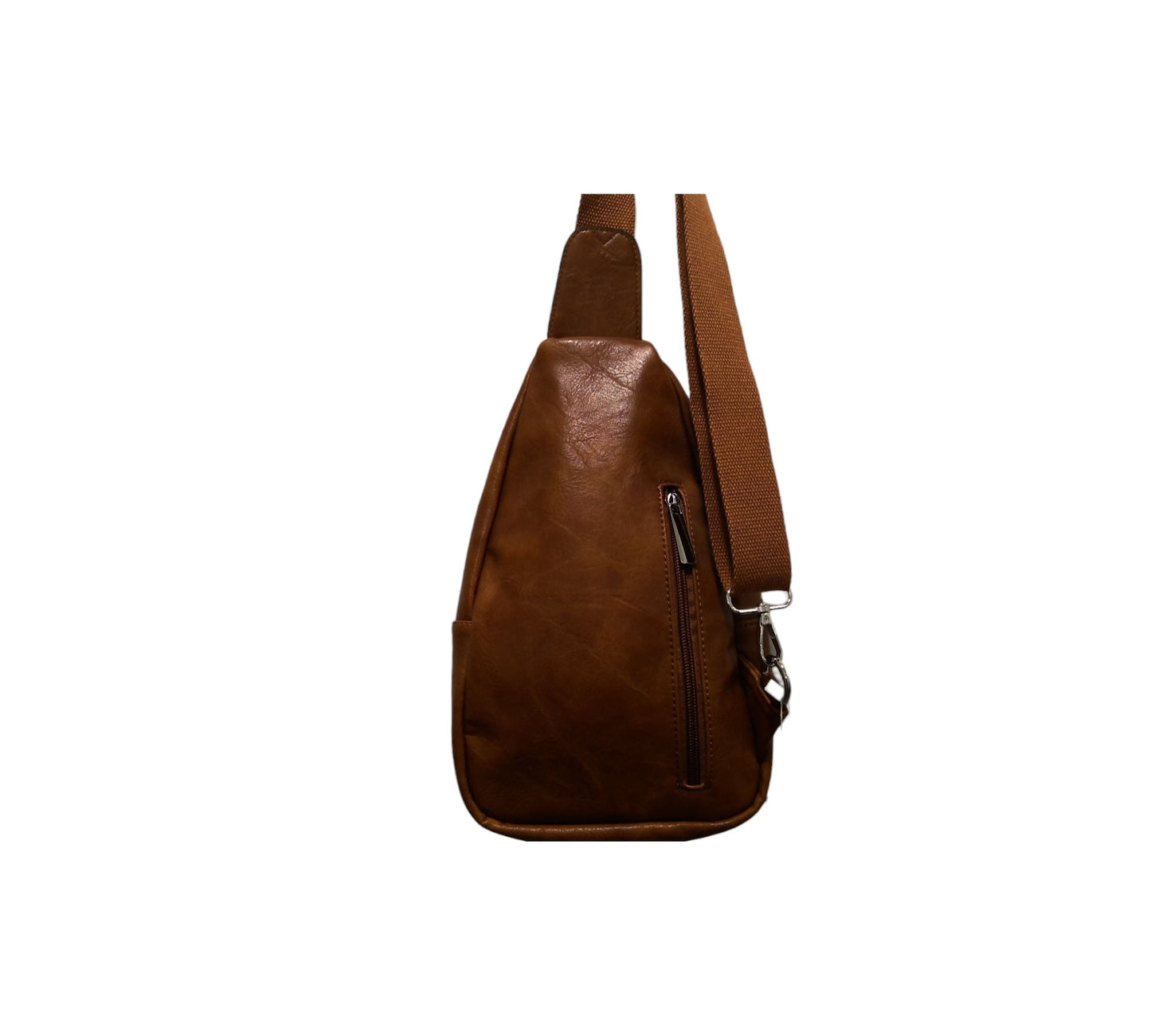 SLINGER Tan Faux Leather Sling Bag