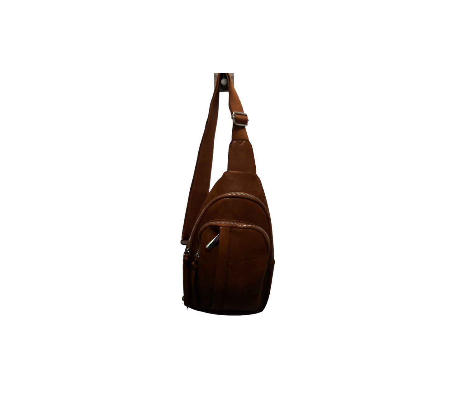 SLINGER Tan Faux Leather Sling Bag